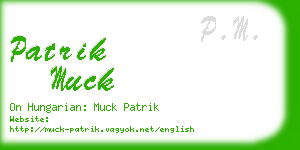 patrik muck business card